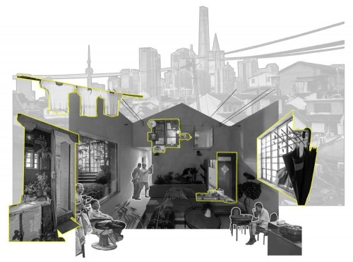 室内设计与城市意象的拼贴概念（图片来源：灰空间建筑事务所）
