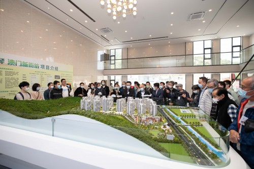 Local construction engineering industry visits Macau New Neighbourhood site in Hengqin.